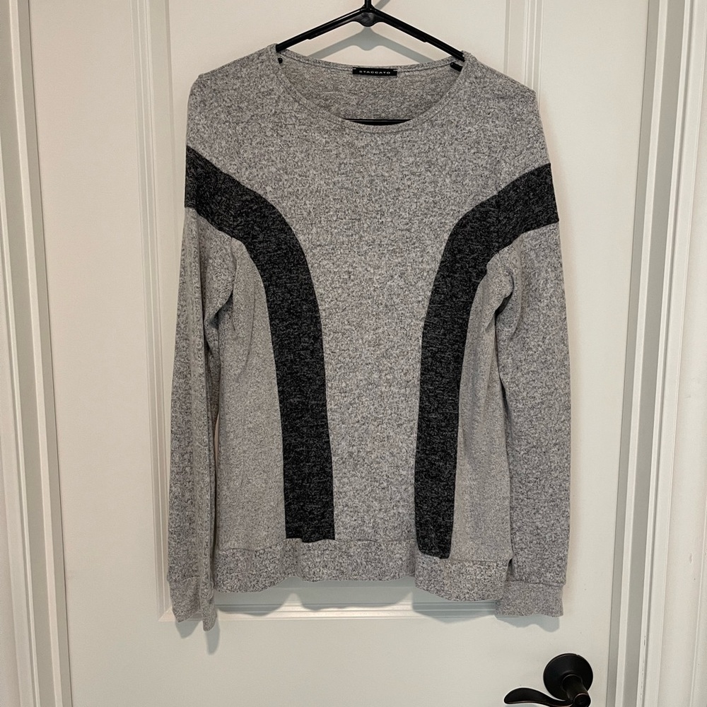 Staccato Gray Long Sleeve Sweater- Size Small
